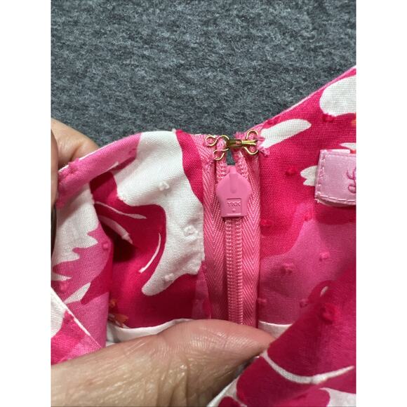 Lilly Pulitzer "Eryn Dress" Hotty Pink Cherry Begonias Size 8 NWT $198 Value - Picture 14 of 15